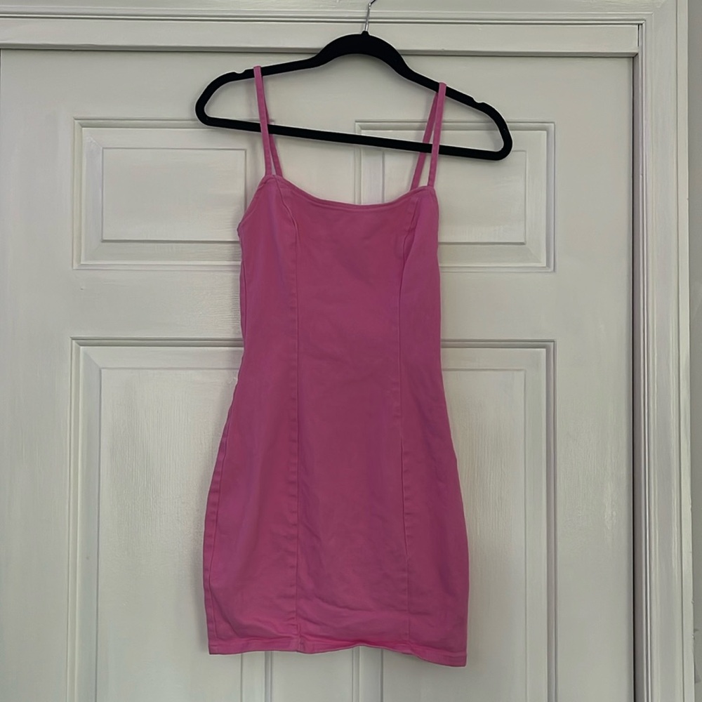 H&M Pink Jean Dress Size Extra Small